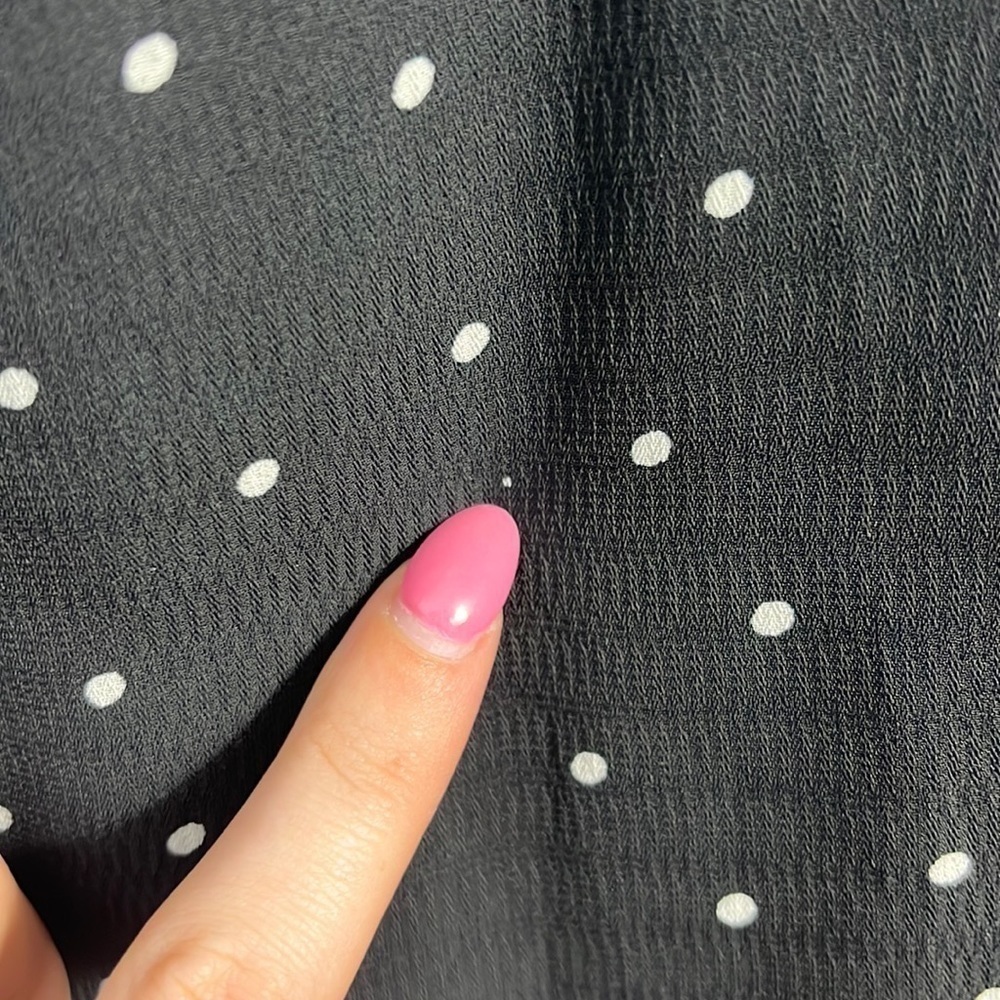Lulus Dots Going On Black Polka Dot Wrap Mini Dress Size Small - Picture 7 of 15
